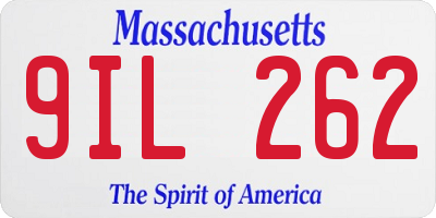 MA license plate 9IL262