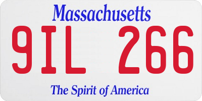 MA license plate 9IL266