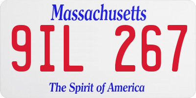 MA license plate 9IL267