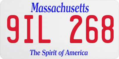 MA license plate 9IL268
