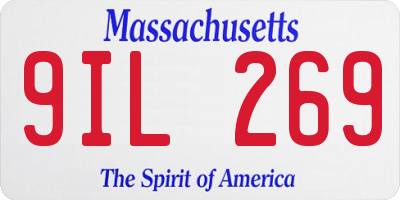 MA license plate 9IL269