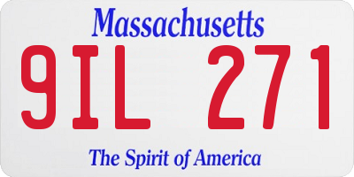 MA license plate 9IL271