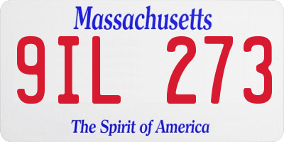 MA license plate 9IL273