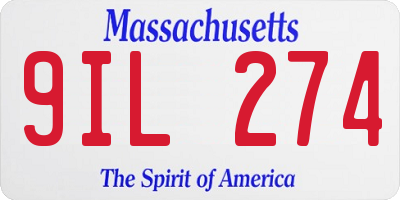 MA license plate 9IL274