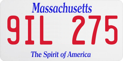MA license plate 9IL275