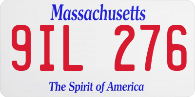 MA license plate 9IL276