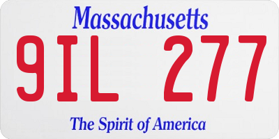 MA license plate 9IL277