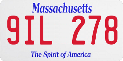 MA license plate 9IL278