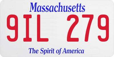 MA license plate 9IL279