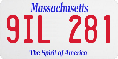 MA license plate 9IL281