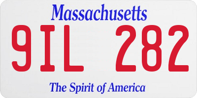 MA license plate 9IL282