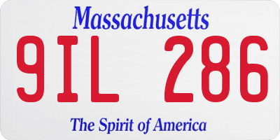 MA license plate 9IL286