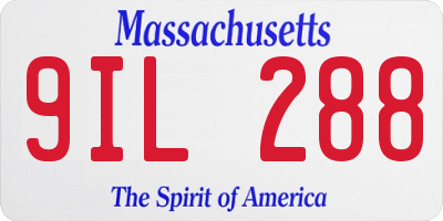 MA license plate 9IL288
