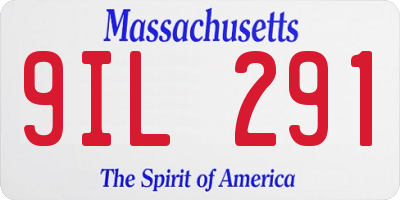 MA license plate 9IL291