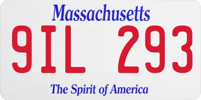 MA license plate 9IL293