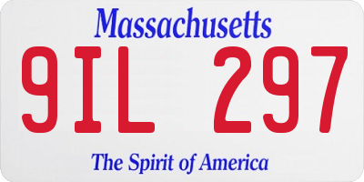MA license plate 9IL297
