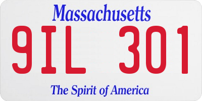 MA license plate 9IL301