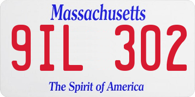 MA license plate 9IL302
