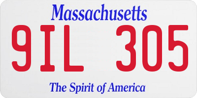 MA license plate 9IL305
