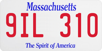 MA license plate 9IL310