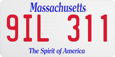 MA license plate 9IL311