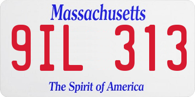 MA license plate 9IL313
