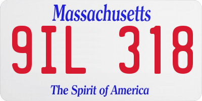 MA license plate 9IL318