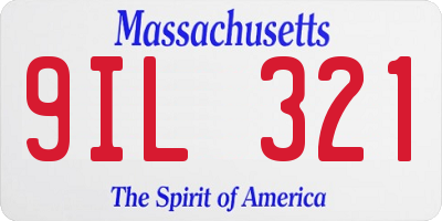 MA license plate 9IL321