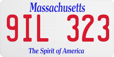 MA license plate 9IL323