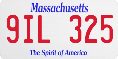 MA license plate 9IL325
