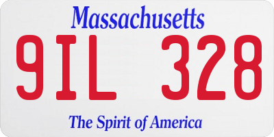 MA license plate 9IL328
