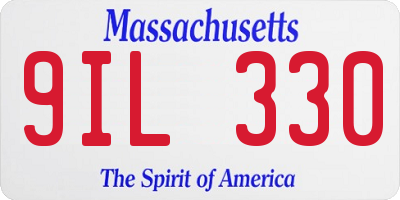 MA license plate 9IL330