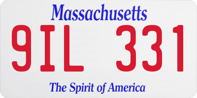 MA license plate 9IL331