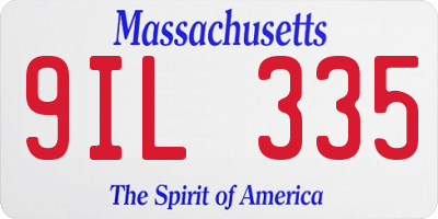 MA license plate 9IL335