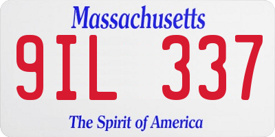 MA license plate 9IL337