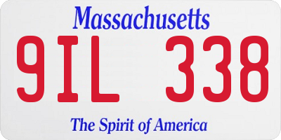 MA license plate 9IL338