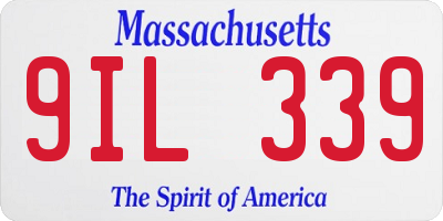 MA license plate 9IL339