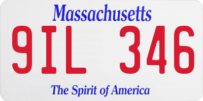 MA license plate 9IL346