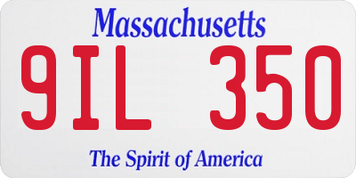 MA license plate 9IL350
