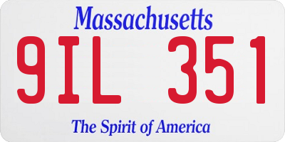 MA license plate 9IL351