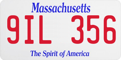 MA license plate 9IL356