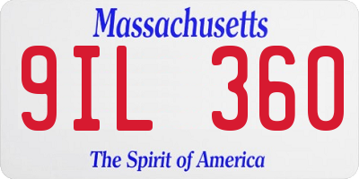 MA license plate 9IL360