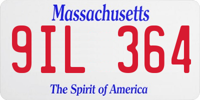 MA license plate 9IL364