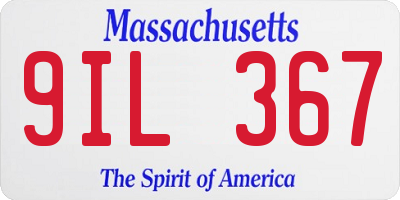 MA license plate 9IL367