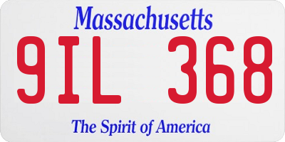 MA license plate 9IL368