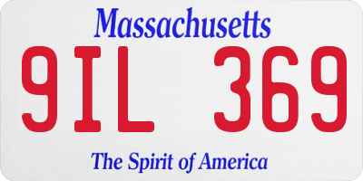 MA license plate 9IL369
