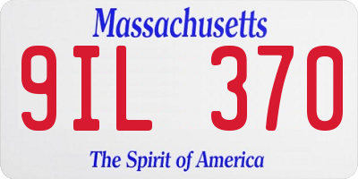 MA license plate 9IL370