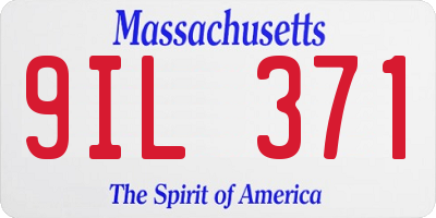 MA license plate 9IL371
