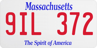 MA license plate 9IL372