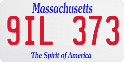 MA license plate 9IL373
